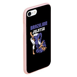 Чехол iPhone 7/8 матовый BRAZILIAN JIU JITSU - BJJ, цвет: 3D-светло-розовый — фото 2