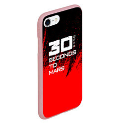 Чехол iPhone 7/8 матовый 30 Seconds to Mars: Брызги, цвет: 3D-баблгам — фото 2
