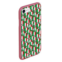 Чехол iPhone 7/8 матовый Италия футбол, цвет: 3D-малиновый — фото 2