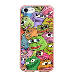 Чехол iPhone 7/8 матовый Pepe BOMBING, цвет: 3D-светло-розовый