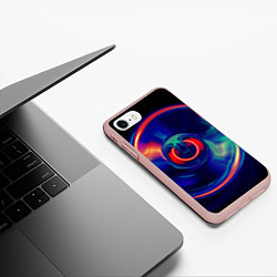 Чехол iPhone 7/8 матовый Сверхновая сингулярность, цвет: 3D-светло-розовый — фото 2