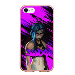 Чехол iPhone 7/8 матовый League Of Legends ДЖИНКС НЕОН NEON, цвет: 3D-светло-розовый