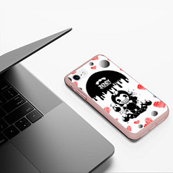 Чехол iPhone 7/8 матовый BOMB LOVE BENDY AND THE INK MACHINE, цвет: 3D-светло-розовый — фото 2