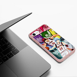 Чехол iPhone 7/8 матовый Kuroko no Basuke Баскетбол Куроко, цвет: 3D-светло-розовый — фото 2