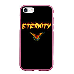 Чехол iPhone 7/8 матовый Eternity бабочка, цвет: 3D-малиновый