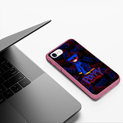 Чехол iPhone 7/8 матовый Poppy Playtime ХАГГИ ВАГГИ, цвет: 3D-малиновый — фото 2