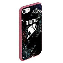 Чехол iPhone 7/8 матовый Fairy tail хвост феи, цвет: 3D-малиновый — фото 2