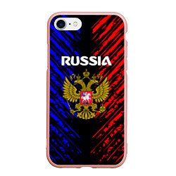 Чехол iPhone 7/8 матовый Russia Герб Патриот, цвет: 3D-светло-розовый