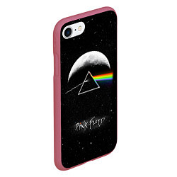 Чехол iPhone 7/8 матовый PINK FLOYD LOGO ПИНК ФЛОЙД ЗВЕЗДЫ, цвет: 3D-малиновый — фото 2