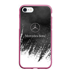 Чехол iPhone 7/8 матовый Mercedes-Benz: Облако с Брызгами, цвет: 3D-малиновый