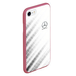 Чехол iPhone 7/8 матовый Mercedes-Benz - White, цвет: 3D-малиновый — фото 2