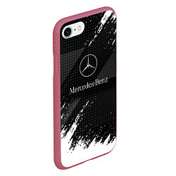 Чехол iPhone 7/8 матовый Mercedes-Benz - Темный, цвет: 3D-малиновый — фото 2
