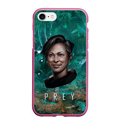 Чехол iPhone 7/8 матовый Prey Woman horror, цвет: 3D-малиновый