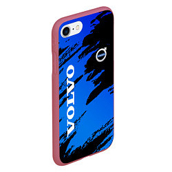 Чехол iPhone 7/8 матовый Volvo - Градиент, цвет: 3D-малиновый — фото 2