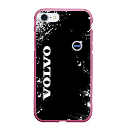 Чехол iPhone 7/8 матовый Volvo капли и брызги красок