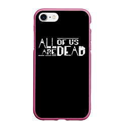 Чехол iPhone 7/8 матовый All of Us Are Dead, цвет: 3D-малиновый