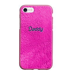 Чехол iPhone 7/8 матовый Daddy pink, цвет: 3D-малиновый