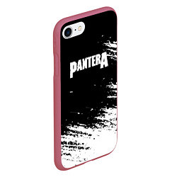 Чехол iPhone 7/8 матовый Pantera Logo, цвет: 3D-малиновый — фото 2
