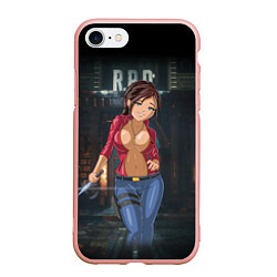 Чехол iPhone 7/8 матовый Claire Redfield from Resident Evil 2 remake by sex, цвет: 3D-светло-розовый