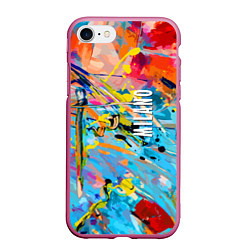 Чехол iPhone 7/8 матовый Vanguard fashion pattern Milano, цвет: 3D-малиновый