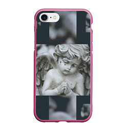 Чехол iPhone 7/8 матовый Angel Lil Peep GBC, цвет: 3D-малиновый