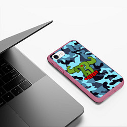 Чехол iPhone 7/8 матовый Сильные подарки мальчикам!, цвет: 3D-малиновый — фото 2