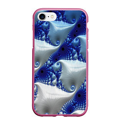 Чехол iPhone 7/8 матовый Абстрактные морские ракушки, цвет: 3D-малиновый