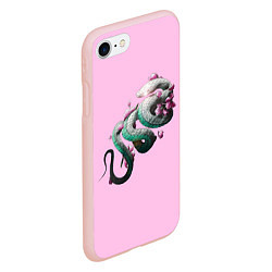 Чехол iPhone 7/8 матовый Мерцающий символ Мудрости, цвет: 3D-светло-розовый — фото 2
