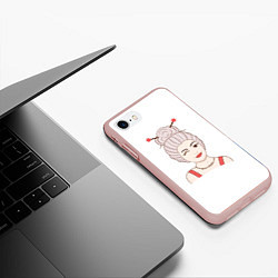 Чехол iPhone 7/8 матовый LoveKnit, цвет: 3D-светло-розовый — фото 2