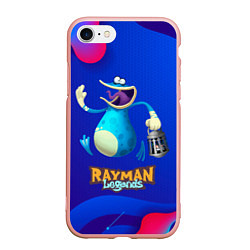 Чехол iPhone 7/8 матовый Синий globox Rayman, цвет: 3D-светло-розовый