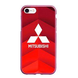 Чехол iPhone 7/8 матовый Митсубиси mitsubishi, цвет: 3D-малиновый