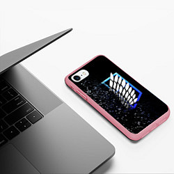 Чехол iPhone 7/8 матовый АТАКА ТИТАНОВ Attack on Titan брызги краски, цвет: 3D-баблгам — фото 2