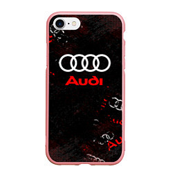 Чехол iPhone 7/8 матовый AUDI АУДИ SPORT Паттерн, цвет: 3D-баблгам