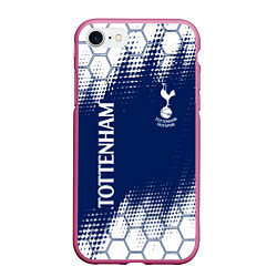 Чехол iPhone 7/8 матовый TOTTENHAM HOTSPUR Тоттенхэм, цвет: 3D-малиновый