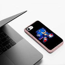 Чехол iPhone 7/8 матовый SONIC СУПЕР СОНИК игра, цвет: 3D-светло-розовый — фото 2
