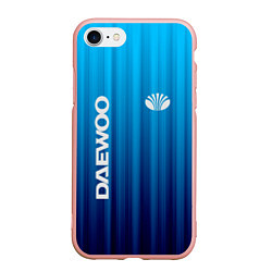 Чехол iPhone 7/8 матовый DAEWOO спорт, цвет: 3D-светло-розовый