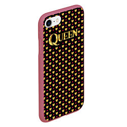 Чехол iPhone 7/8 матовый Golden Queen, цвет: 3D-малиновый — фото 2