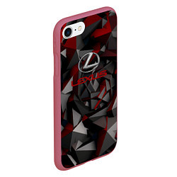 Чехол iPhone 7/8 матовый Lexus лексус, цвет: 3D-малиновый — фото 2