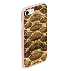 Чехол iPhone 7/8 матовый Snake Skin Pattern, цвет: 3D-светло-розовый — фото 2