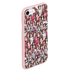 Чехол iPhone 7/8 матовый Mari Makinami Illustrious EVA-08, цвет: 3D-светло-розовый — фото 2