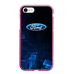 Чехол iPhone 7/8 матовый Ford форд abstraction, цвет: 3D-малиновый