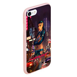 Чехол iPhone 7/8 матовый Vi Cyberpunk2077, цвет: 3D-светло-розовый — фото 2
