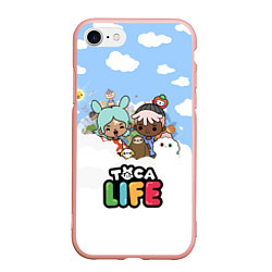 Чехол iPhone 7/8 матовый Toca Life Sky, цвет: 3D-светло-розовый