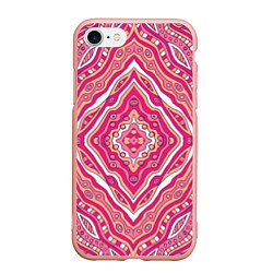 Чехол iPhone 7/8 матовый Абстракция Узор розового цвета, цвет: 3D-светло-розовый