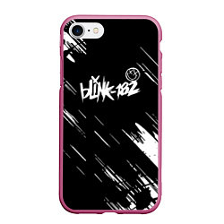 Чехол iPhone 7/8 матовый Blink-182 блинк-182, цвет: 3D-малиновый