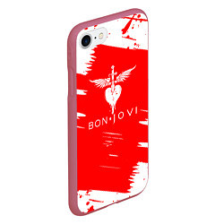 Чехол iPhone 7/8 матовый Bon jovi, цвет: 3D-малиновый — фото 2