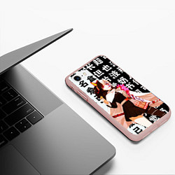 Чехол iPhone 7/8 матовый Канао Демон Клинок рассекающий демонов, цвет: 3D-светло-розовый — фото 2