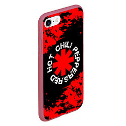 Чехол iPhone 7/8 матовый Red hot chili peppers RHCP, цвет: 3D-малиновый — фото 2
