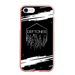 Чехол iPhone 7/8 матовый Deftones, цвет: 3D-светло-розовый