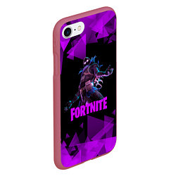 Чехол iPhone 7/8 матовый Fortnite - RAVEN, цвет: 3D-малиновый — фото 2